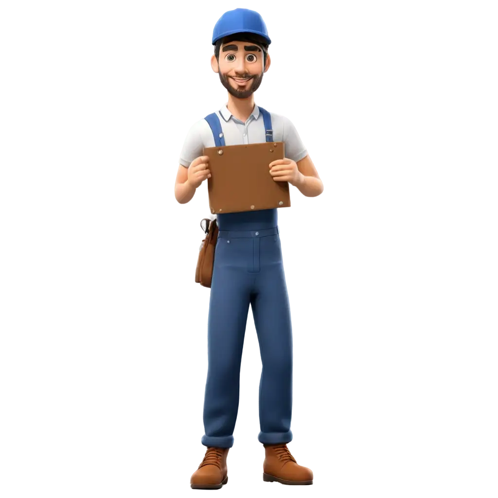 Service-Jobs-Animation-PNG-with-Bag-Repair-Board-HighQuality-Transparent-Image-for-Various-Uses