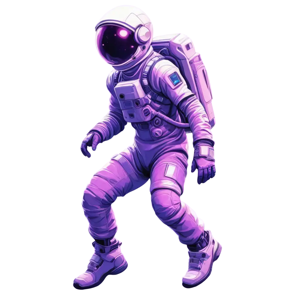 PNG-Astronaut-on-Space-Digital-Art-in-Blue-Navy-and-Purple-Colors