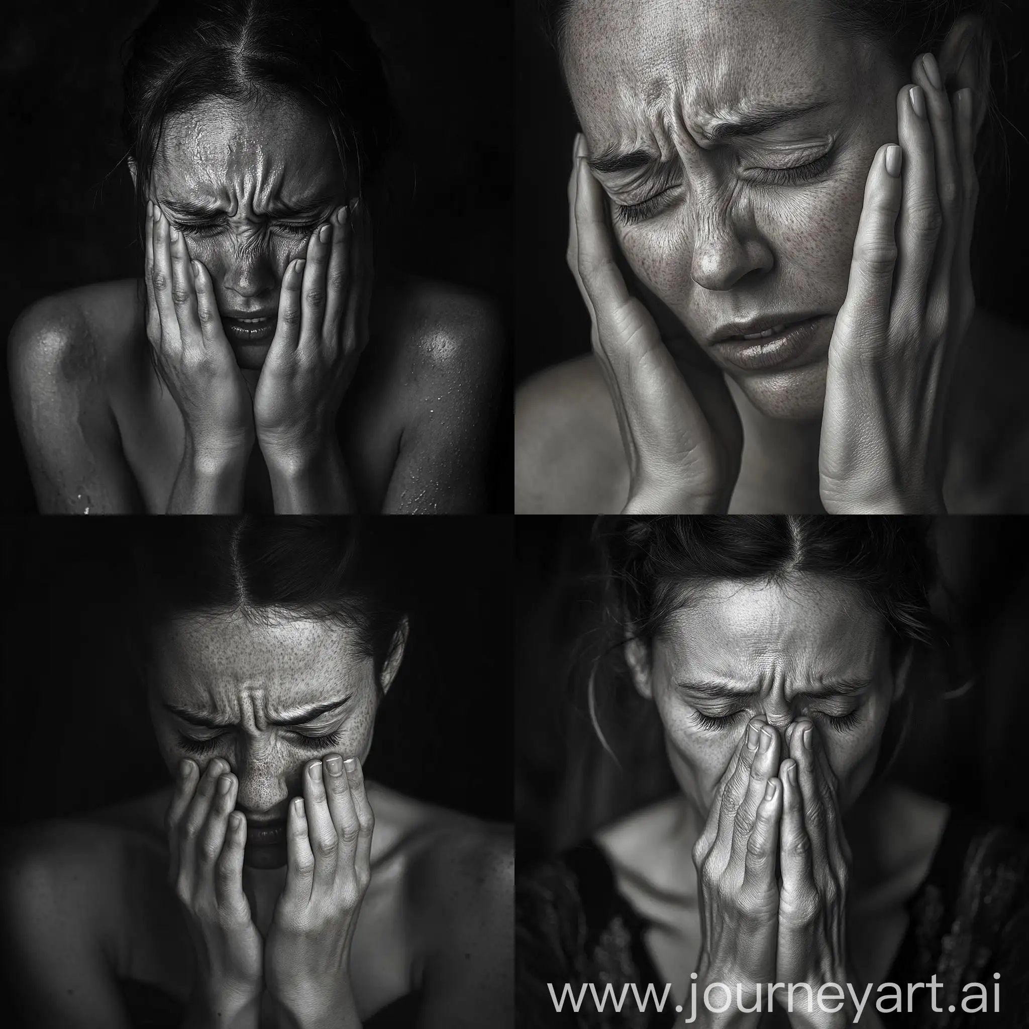 Authentic-Portrait-of-a-Woman-Expressing-Emotional-Pain