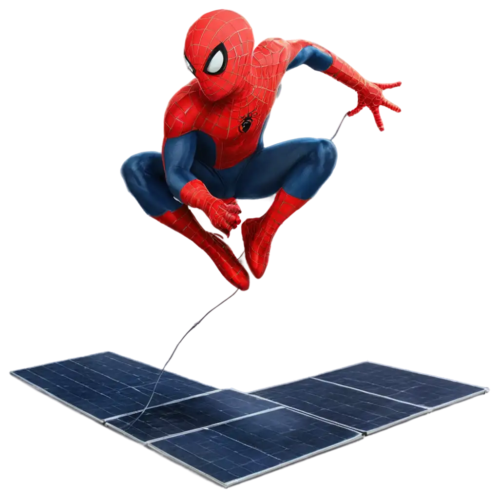 SpiderMan-and-Solar-Energy-PNG-Image-A-Dynamic-Fusion-of-Heroism-and-Sustainability