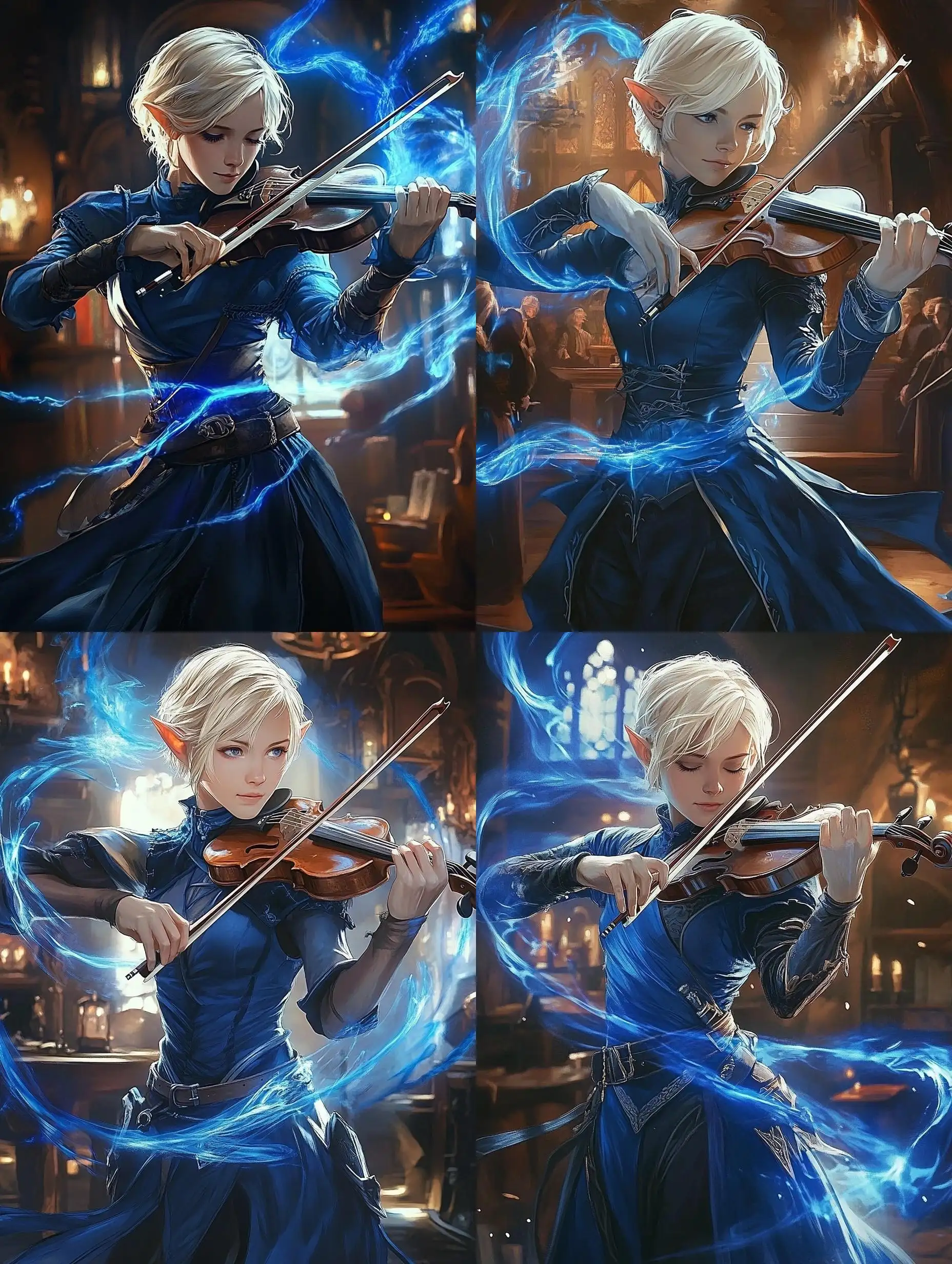 Elf-Girl-Playing-Violin-with-Blue-Magic-in-Tavern-Stage-Performance