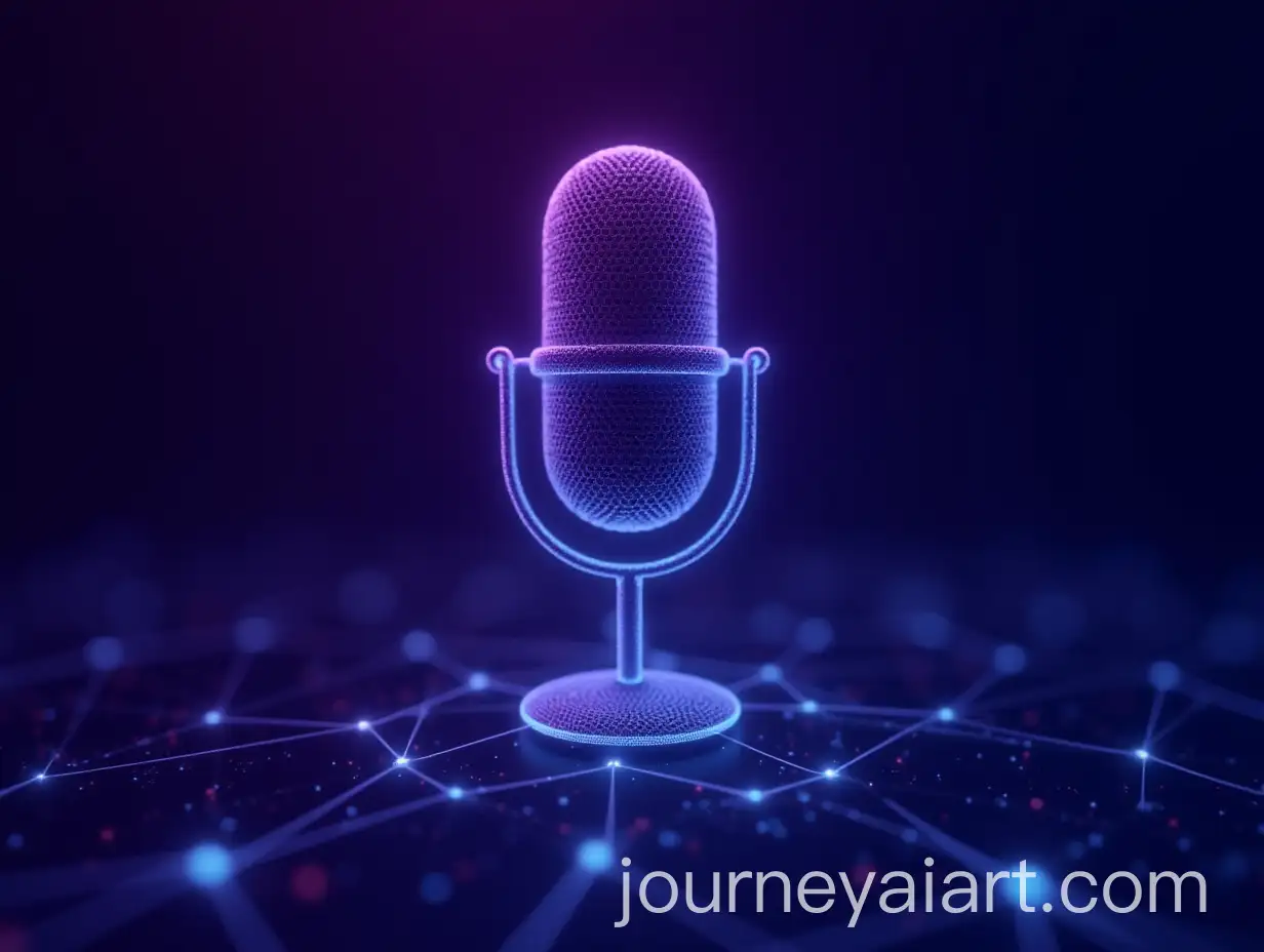 Digital-Microphone-Symbol-with-Geometric-Data-Connections-in-Futuristic-Neon-Colors