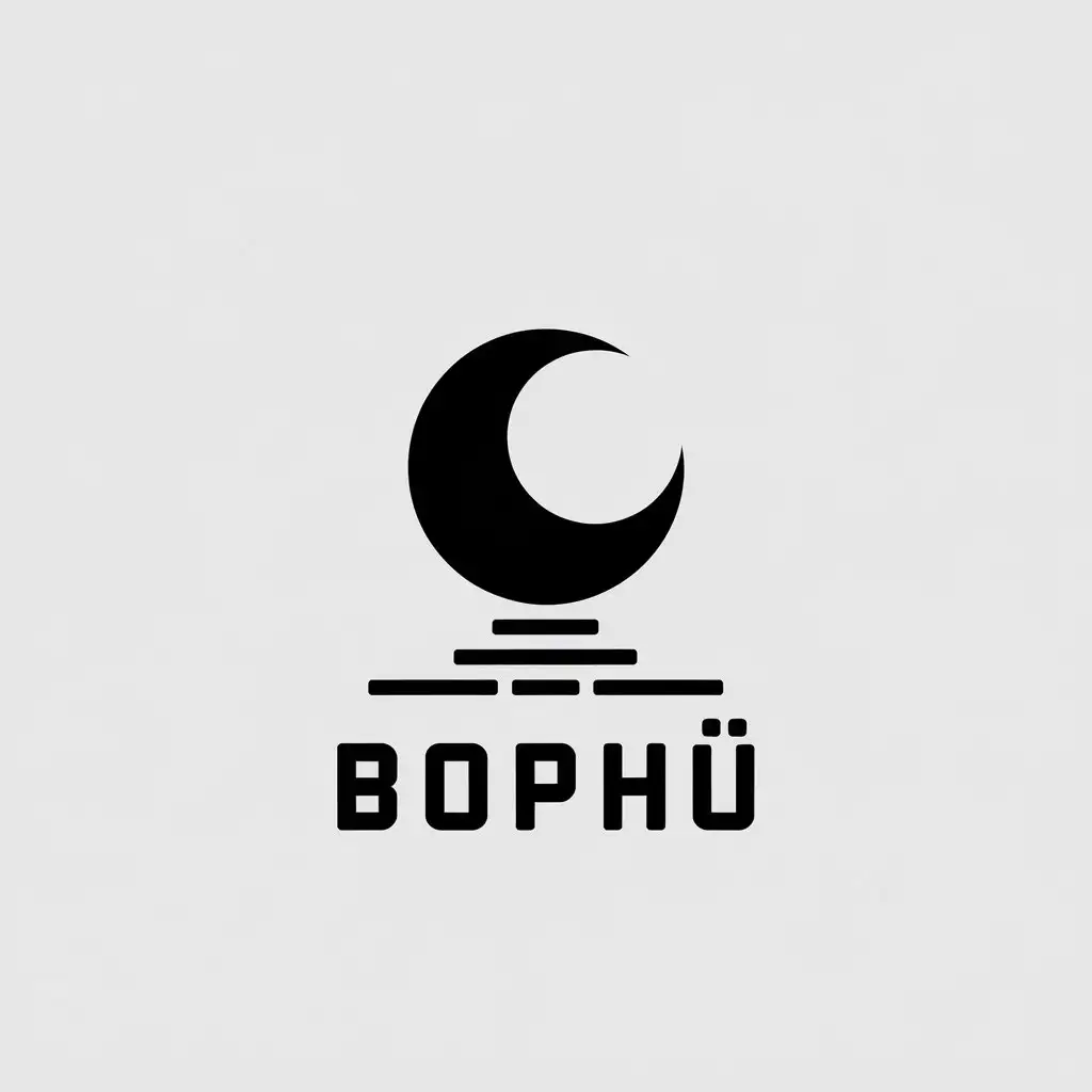 LOGO Design for BOPH Minimalistic Sichelmond Symbol for Technology Industry