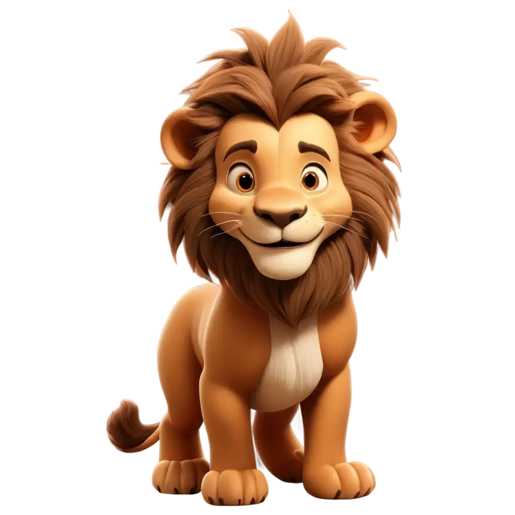 Cartoon-Lion-Smiling-PNG-Cheerful-Illustration-for-Childrens-Books-and-Educational-Materials