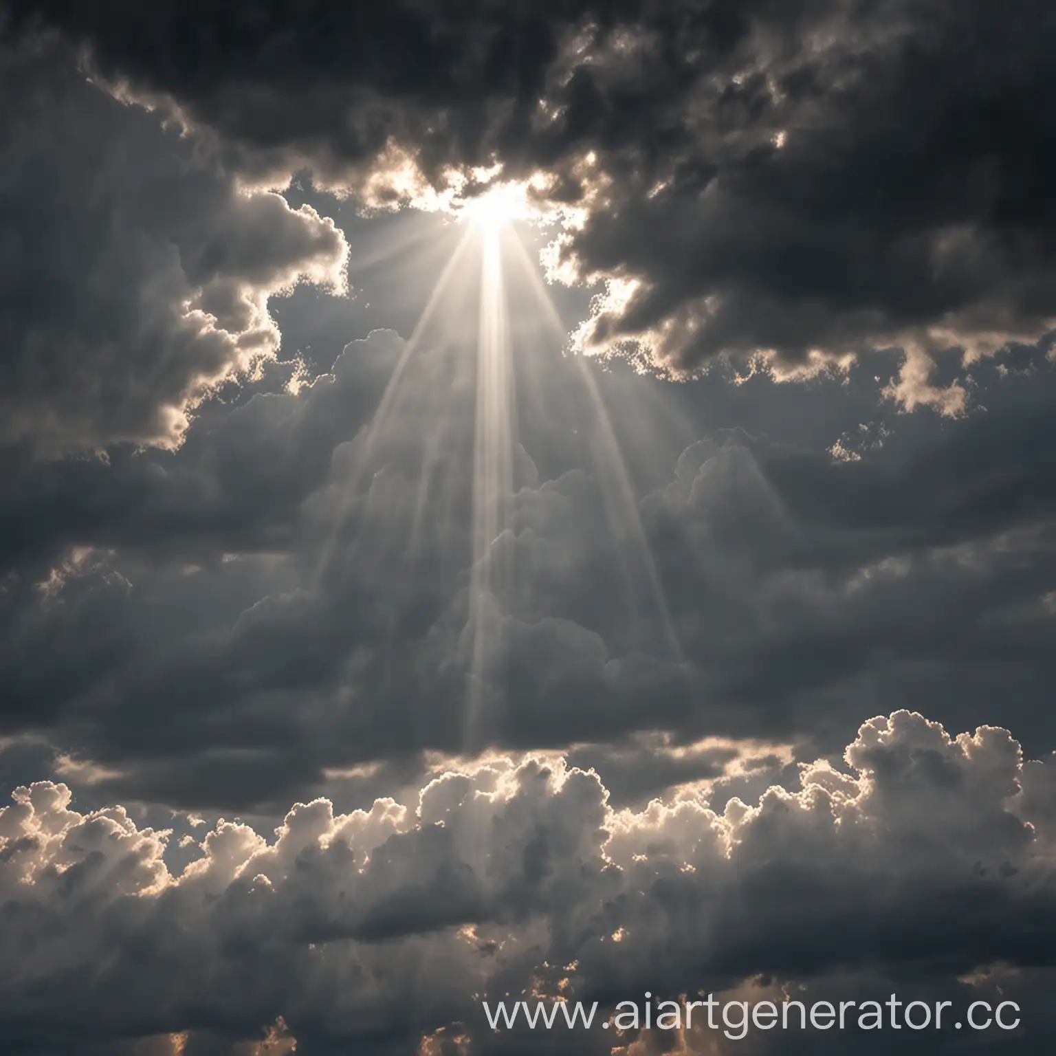 Dramatic-Sky-with-Burst-of-Sunlight-Breaking-Through-Gray-Clouds