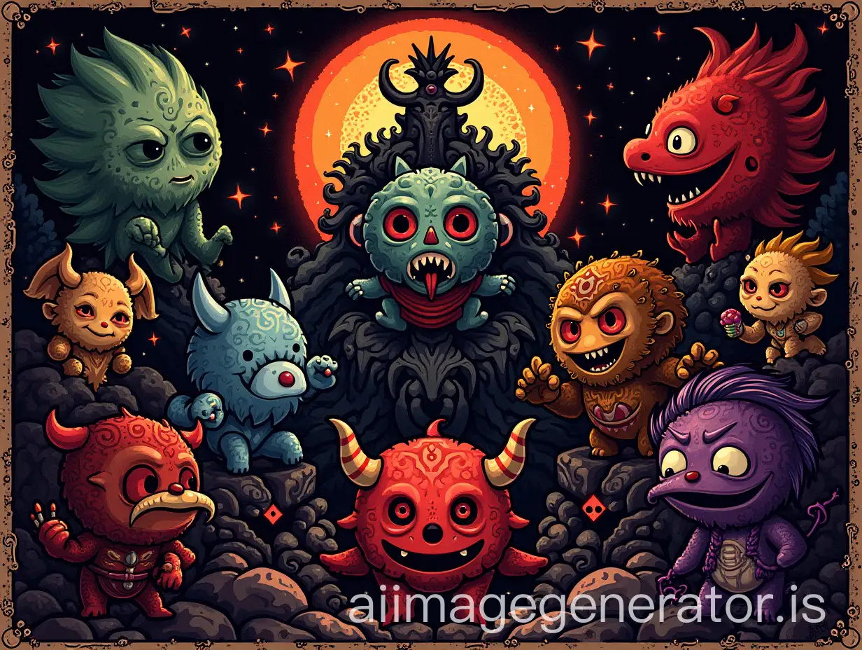 Tapestry-Featuring-Characters-and-Final-Bosses-from-The-Binding-of-Isaac