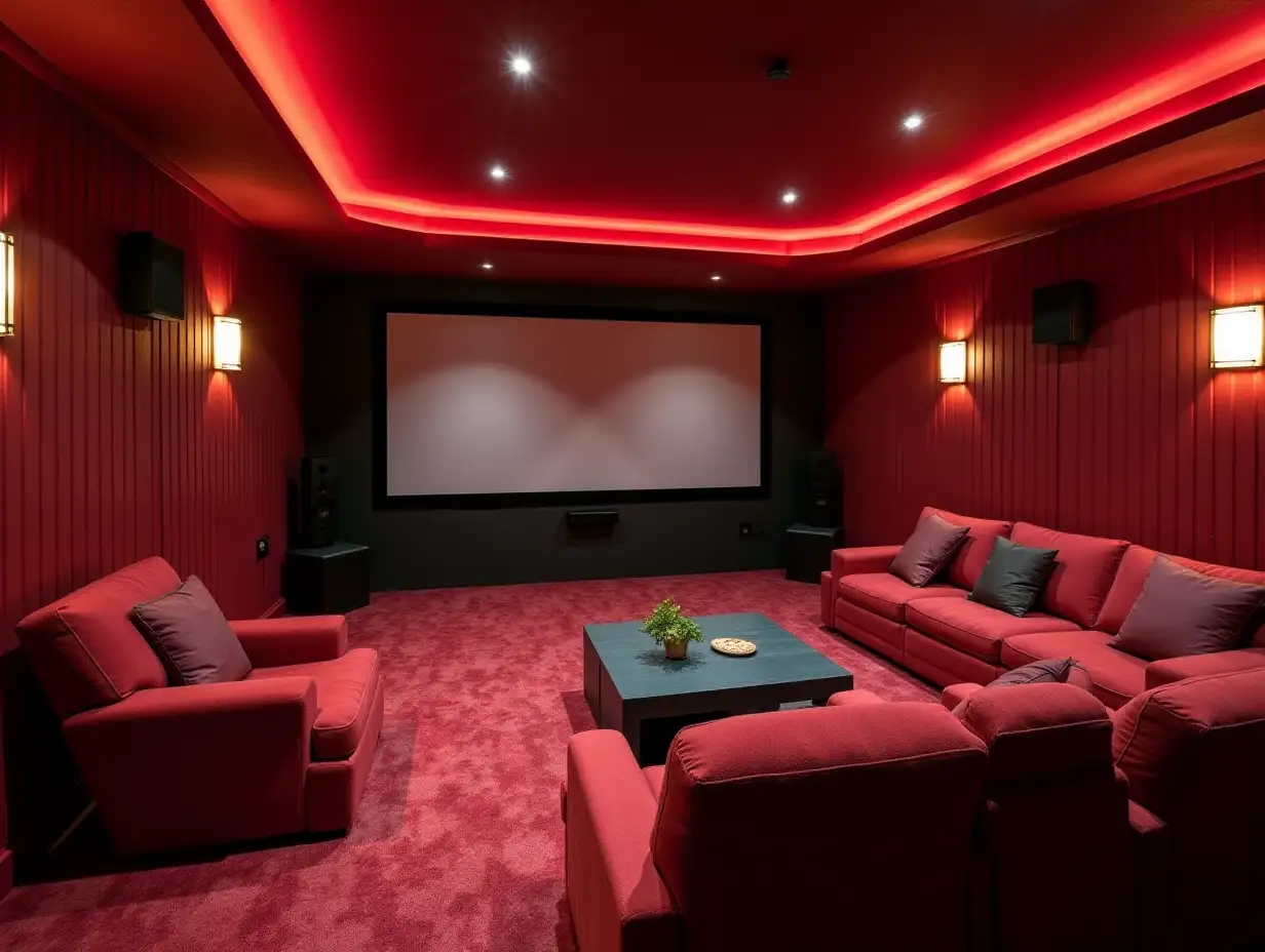 Crooked House Interior home cinema room