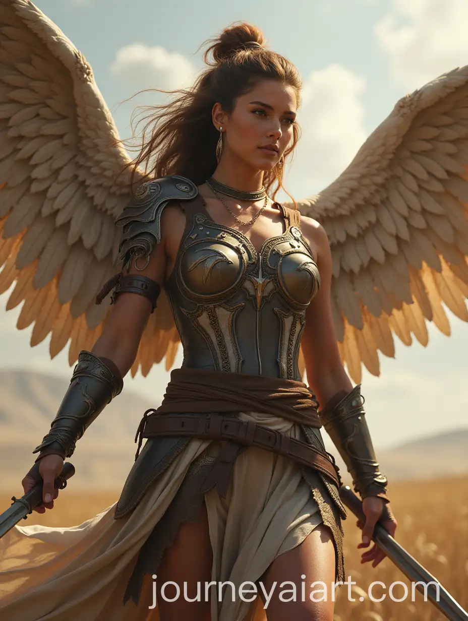 Warrior-Girl-with-Large-Wings-Ready-to-Fly-Fantasy-Art