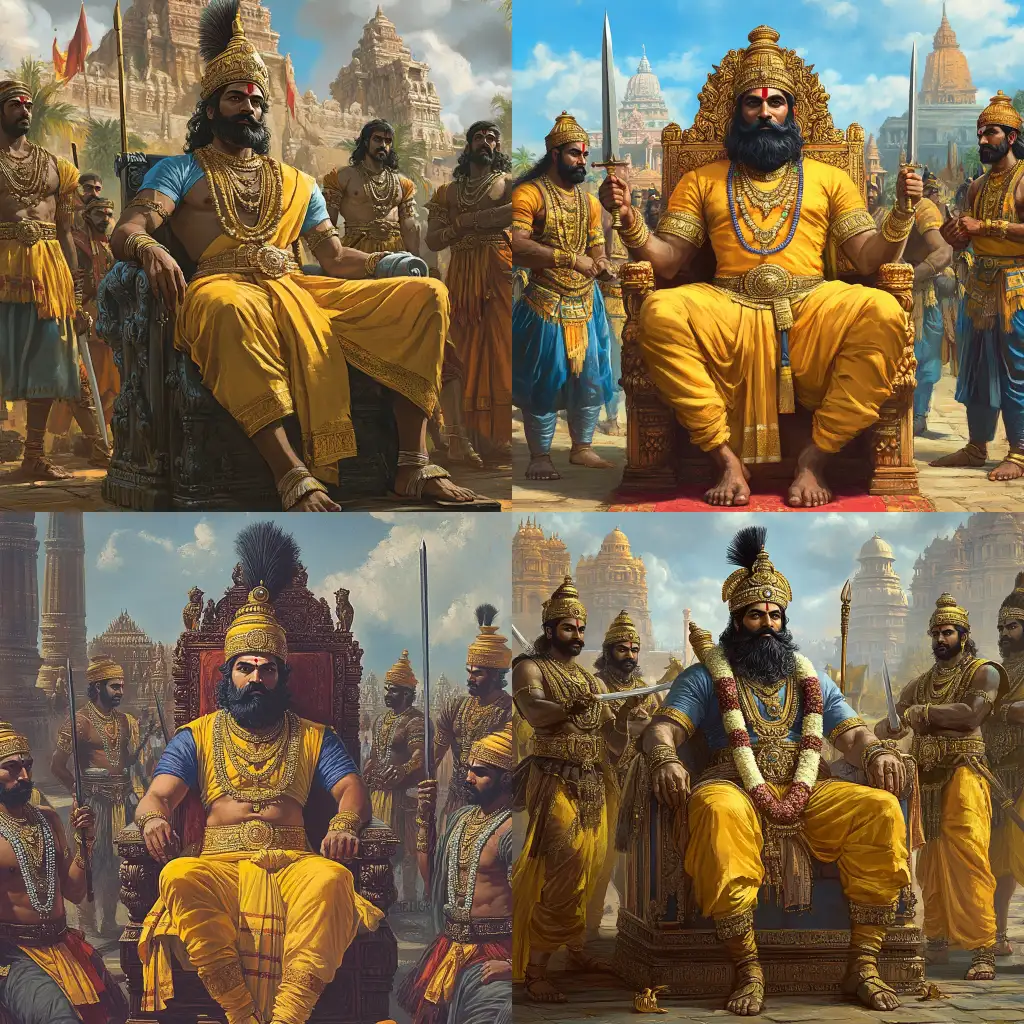 MiddleAged-South-Indian-Chola-Dynasty-King-and-Warriors-in-Ancient-Hindu-Palace