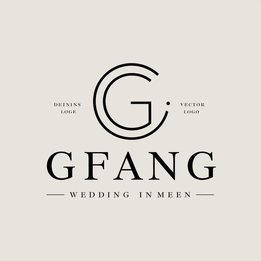 LOGO-Design-for-GFang-Minimalistic-Wedding-Symbol-in-Vector-Art