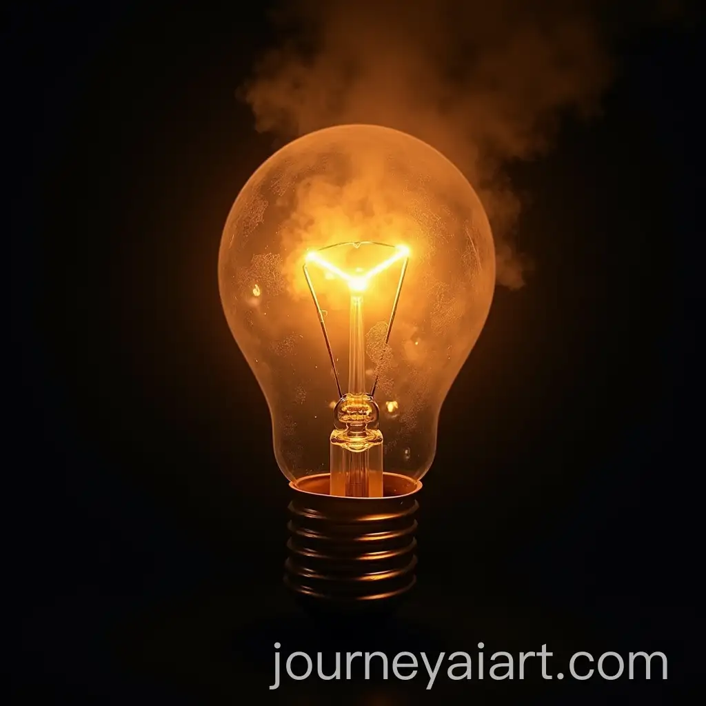Fading-Broken-Light-Bulb-Turning-from-Warm-Orange-to-Light-Black