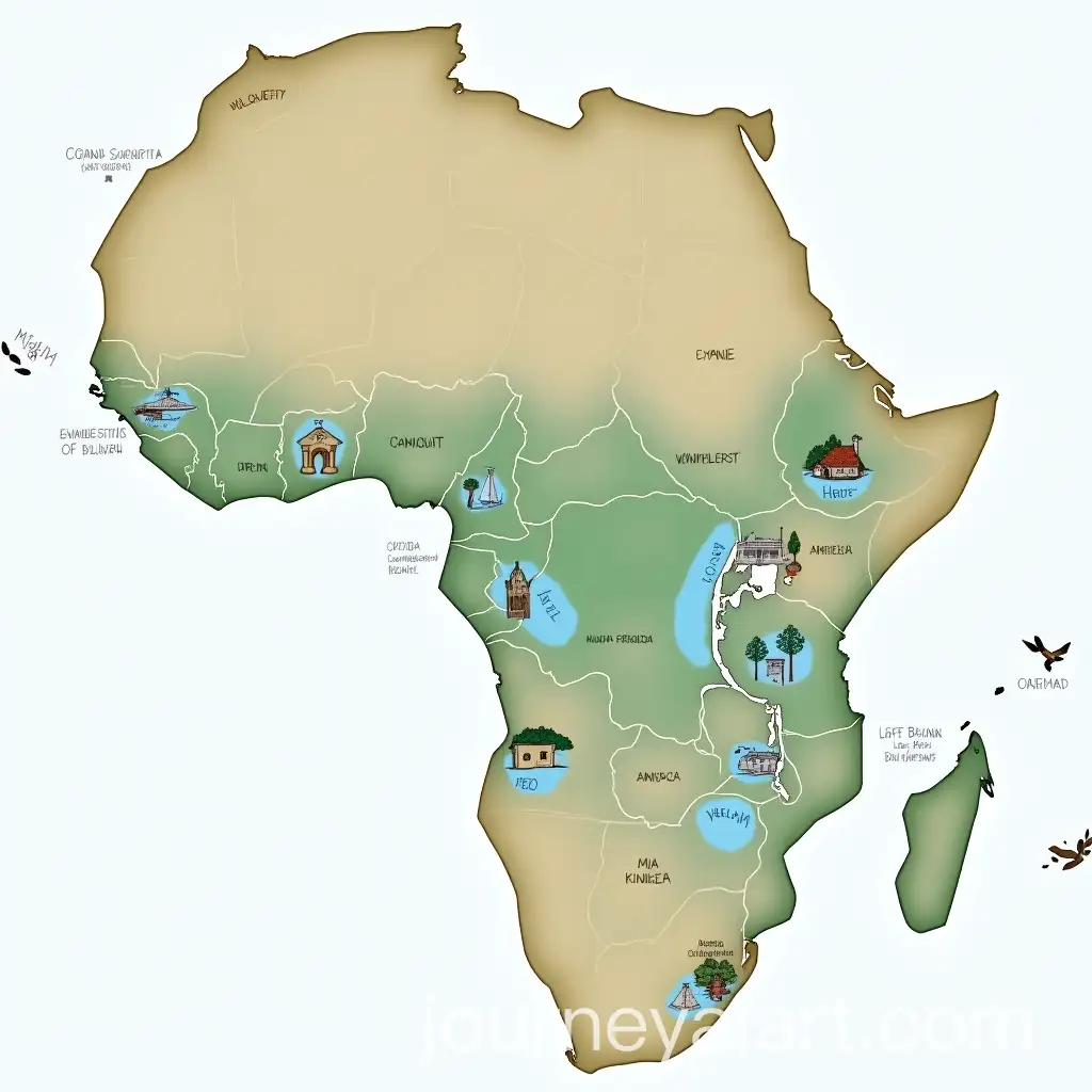 Map-of-Africa-Highlighting-Water-Resources-with-Symbolic-Icons