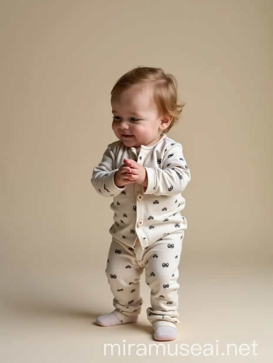 Adorable Toddler Dressed in Cozy Pajamas