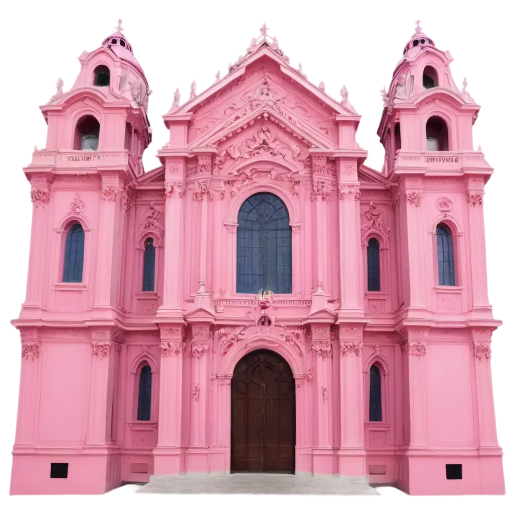 Beautiful-Pink-Baroque-Cathedral-PNG-Image-for-Digital-and-Creative-Projects