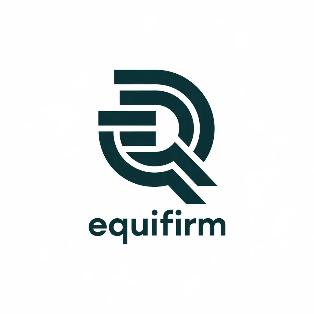 LOGO Design for EQUIFIRM Vector Letter Logo with Modern Style and Clear Background