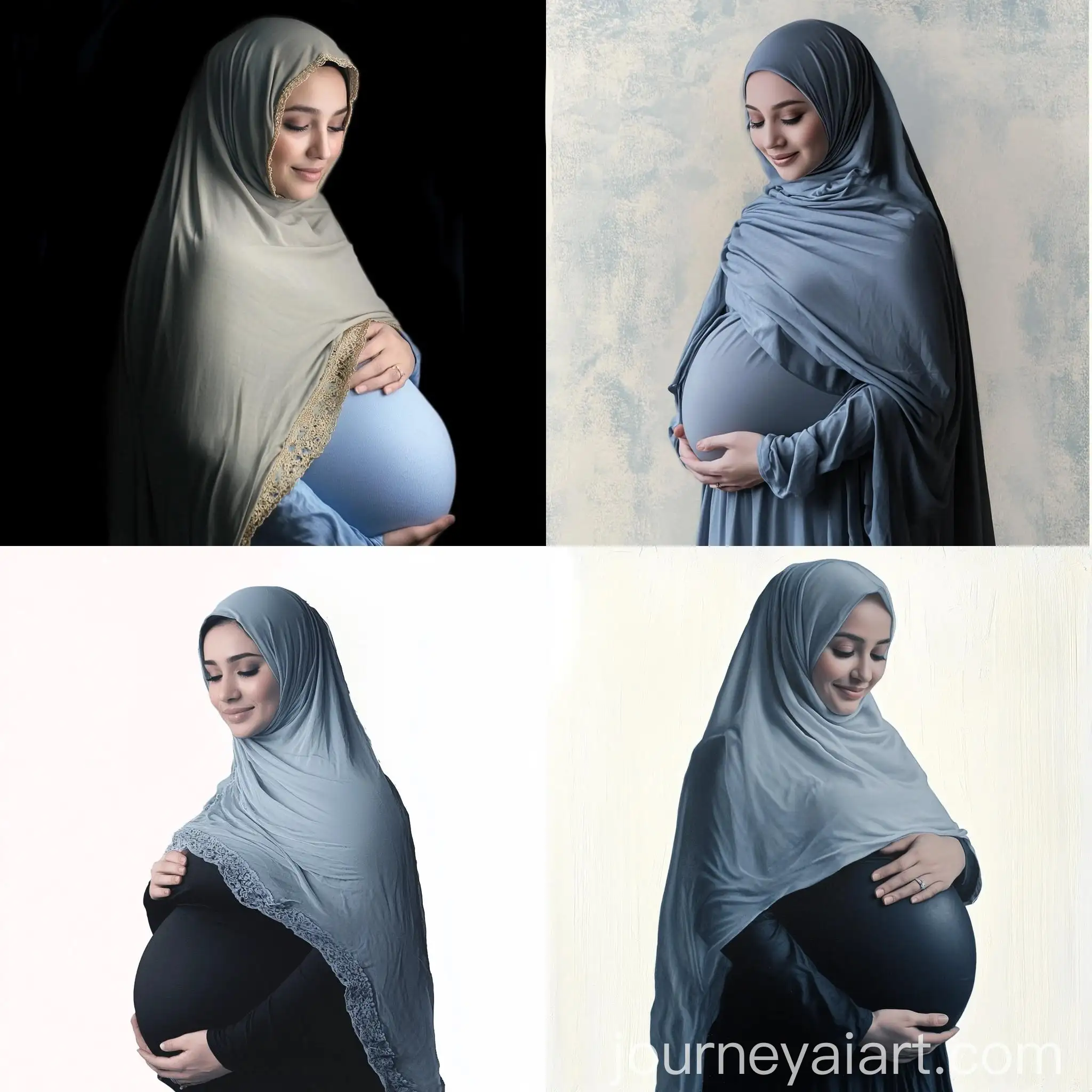 Pregnant-Woman-in-Veil-Portrait