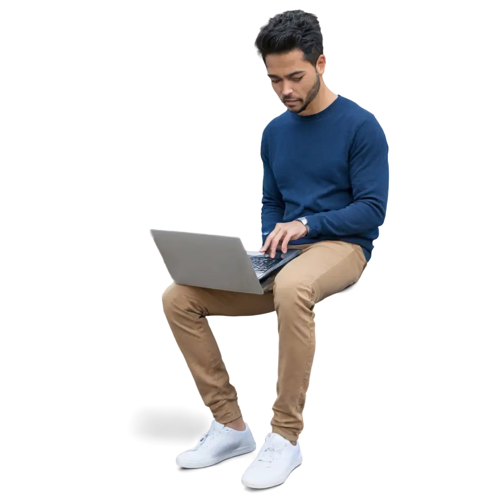 A-Man-Using-Laptop-HighQuality-PNG-Image-for-Professional-and-Creative-Use