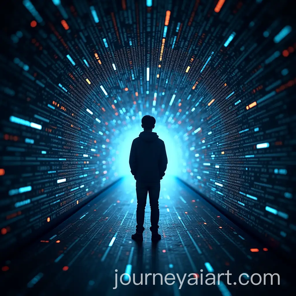 Young-Digital-Creator-in-Glowing-Tunnel-ofAI-Art-Prompt-Expansion-Code-and-AI-Circuits