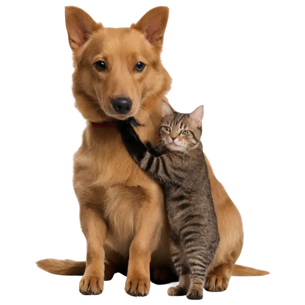 Adorable-Dog-and-Cat-Hugging-PNG-Image-Heartwarming-Pet-Affection