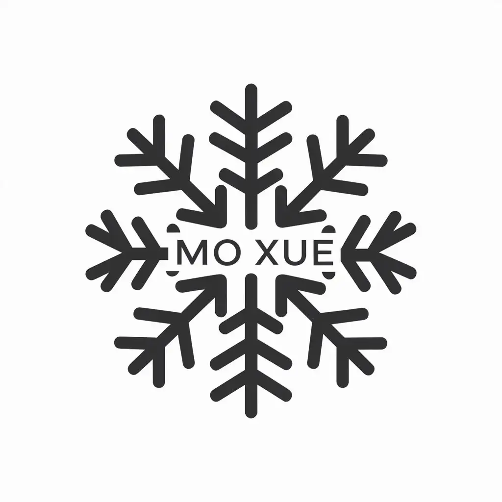 LOGO-Design-For-Mo-Xue-Snowflakes-Symbolizing-Precision-and-Innovation-in-Technology