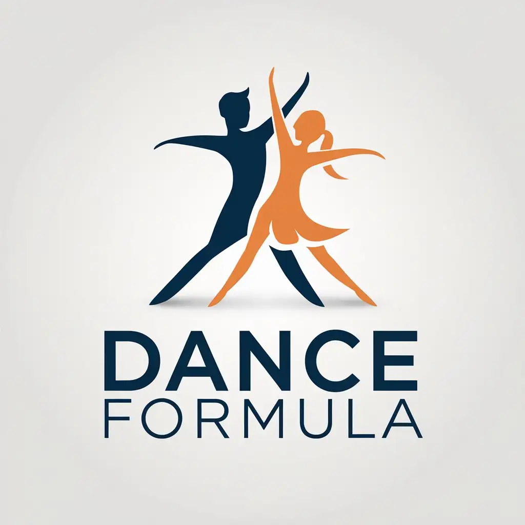 LOGO-Design-for-Dance-Formula-Minimalistic-Boy-and-Girl-Dancing-in-Sports-Fitness-Industry