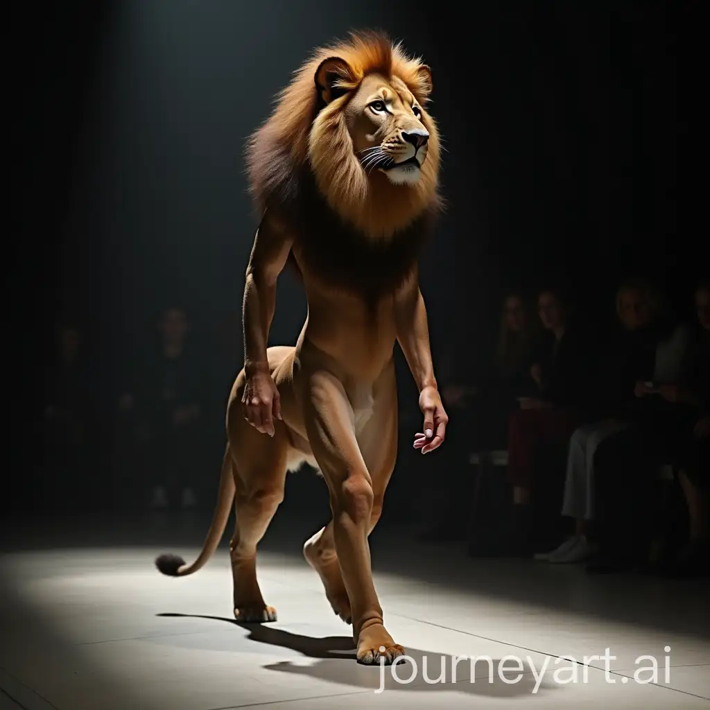 Lion-Fashion-Model-on-Stage