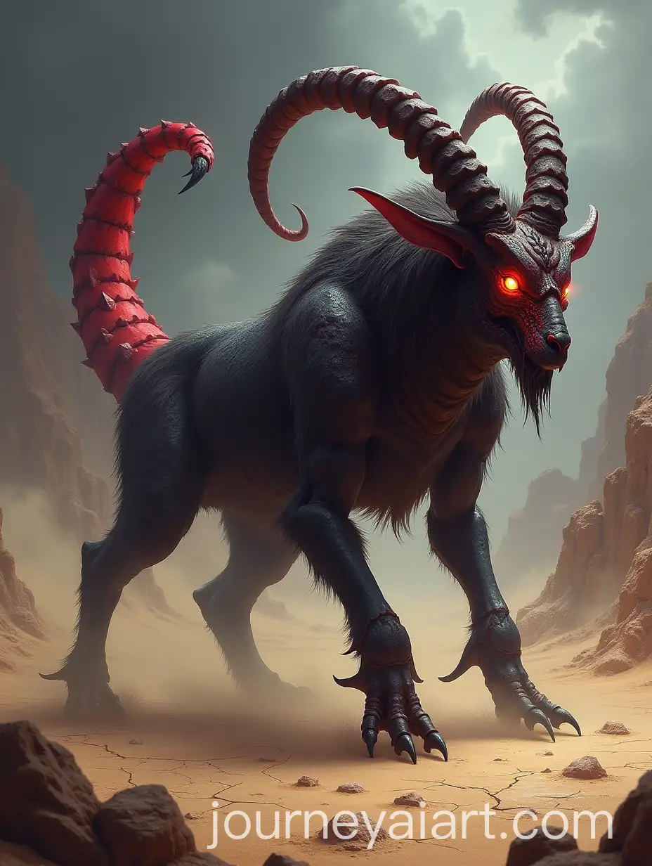 Fearsome-ScorpionGoat-Beast-in-a-Desert-Landscape