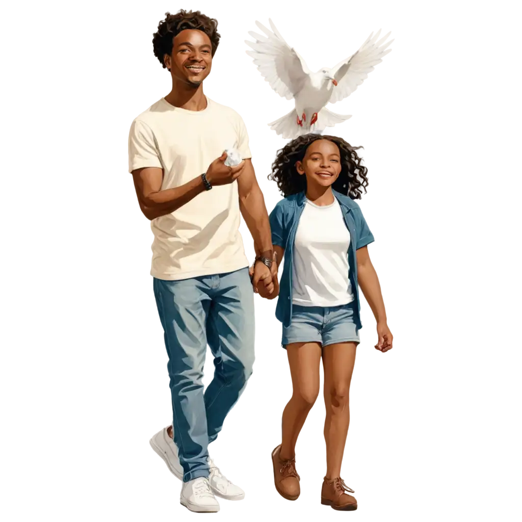 PNG-Image-of-a-Proud-Black-Family-Walking-with-a-White-Dove