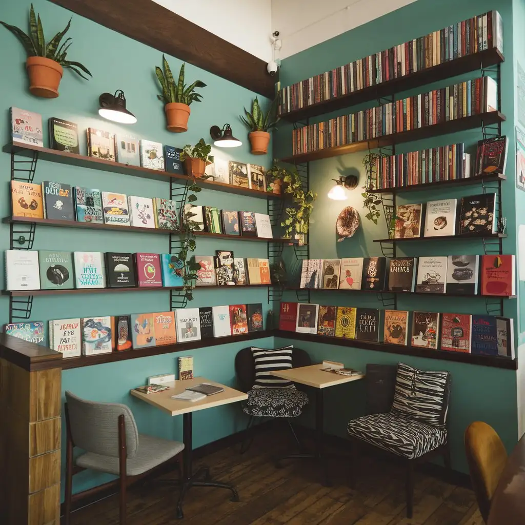 Creative-Book-Corner-in-a-Cafe