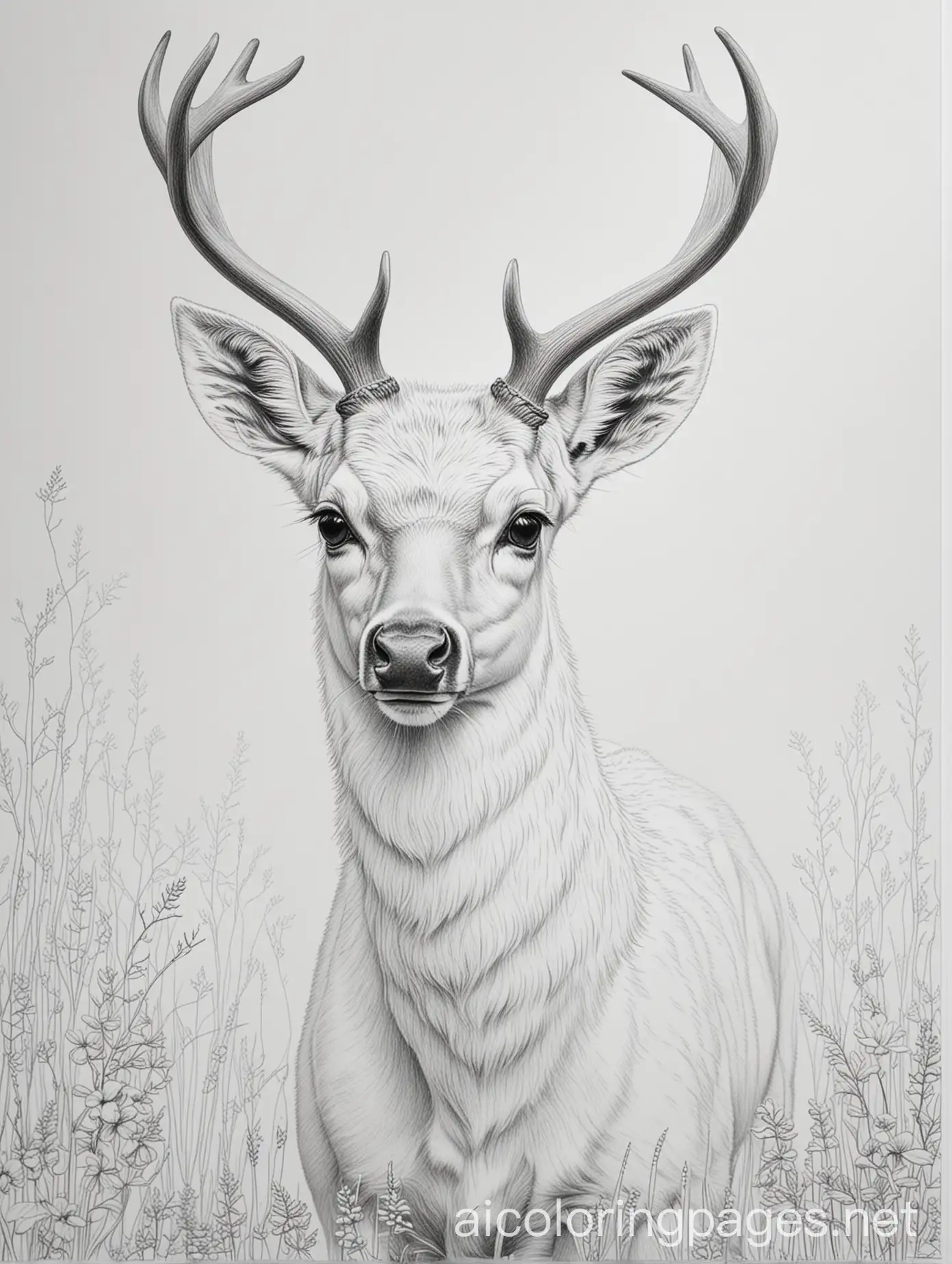 Hyperrealistic-Deer-Coloring-Page-for-Kids