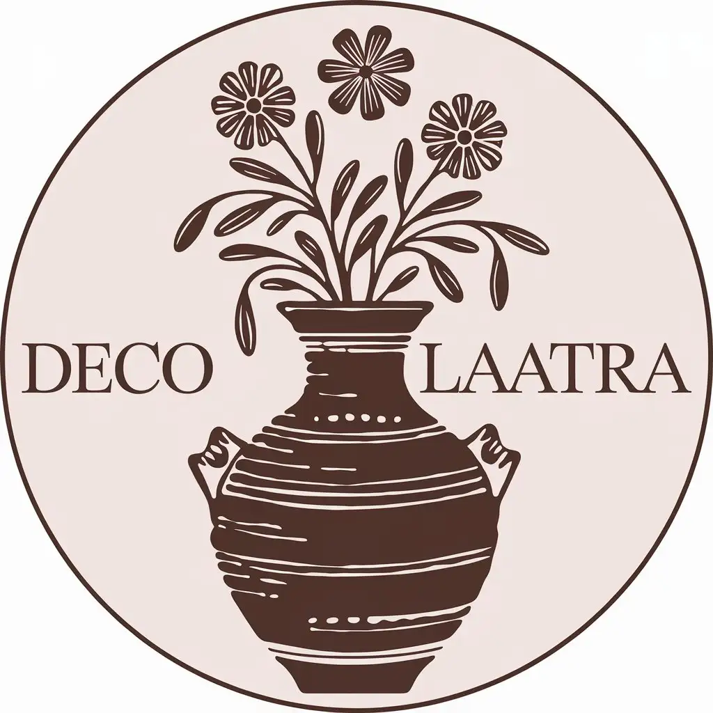 LOGO Design for DECO LAATRA Vase and Interior Decoration Theme with Clean Modern Style