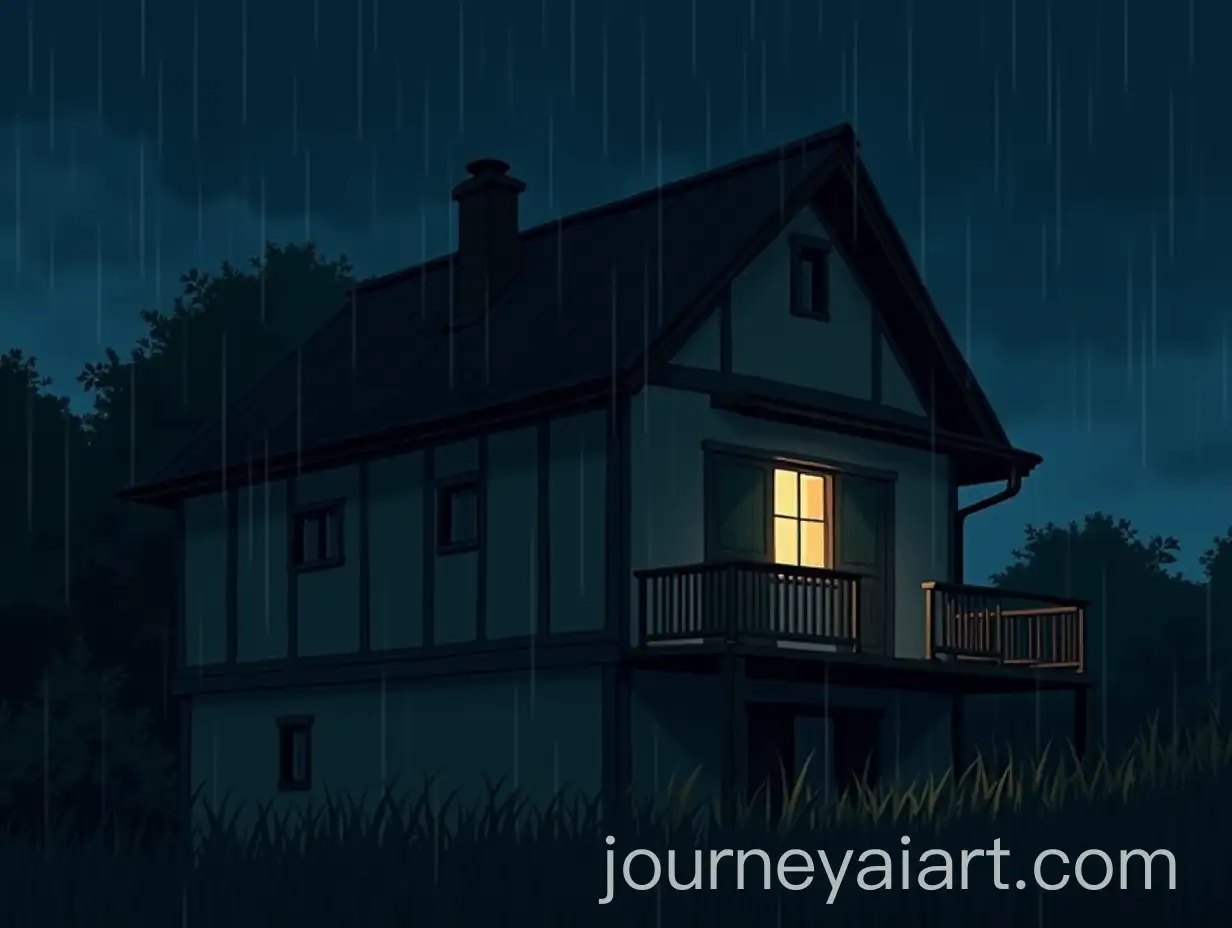 AI-Art-Prompt-ExpansionCinematic-Gloomy-Night-View-of-a-Wooden-Balcony-House-in-Studio-Ghibli-Anime-Style
