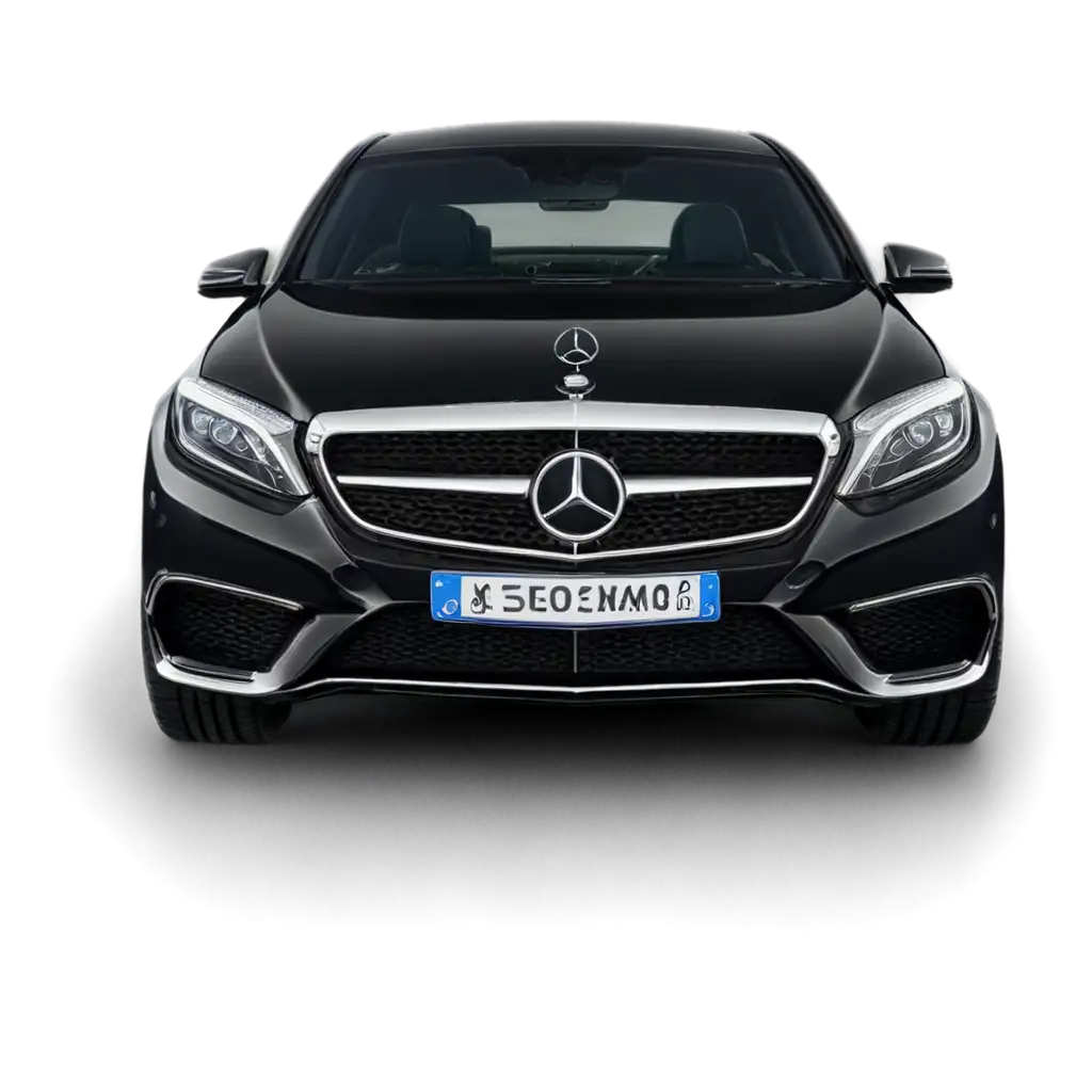 HighQuality-PNG-of-a-Black-Mercedes-Car-Front-View-for-Optimal-Clarity