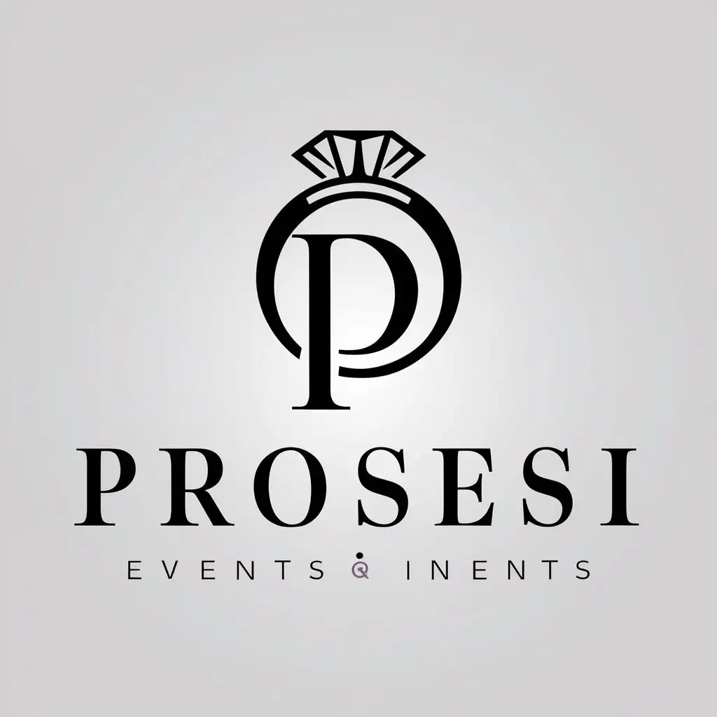 LOGO-Design-For-Prosesi-Elegant-Wedding-Ring-in-Letter-P-Clear-Background