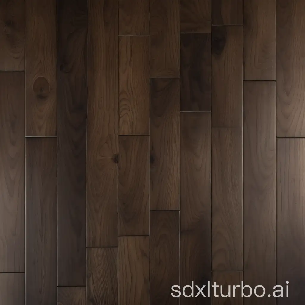 Polished-Dark-Wooden-Floor-with-Sleek-Shine-and-Warm-Ambiance