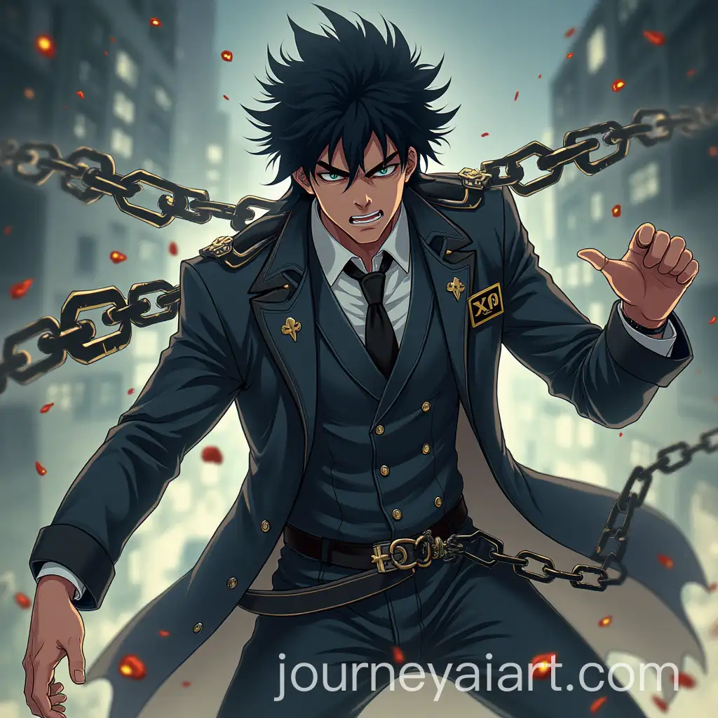 Anime-Man-in-Radiant-Rage-with-Radioactive-Chains