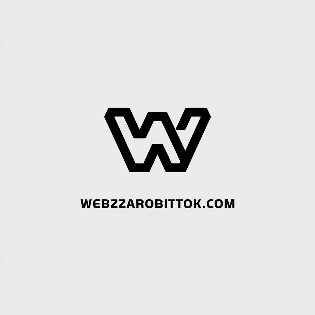 LOGO Design for WebZarobitokcom Minimalistic W Symbol for Finance Industry