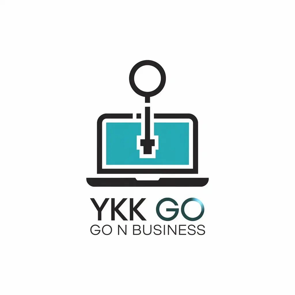 LOGO-Design-for-YKK-Go-On-Business-Laptop-and-Pull-Key-Symbol-in-Vector-Style