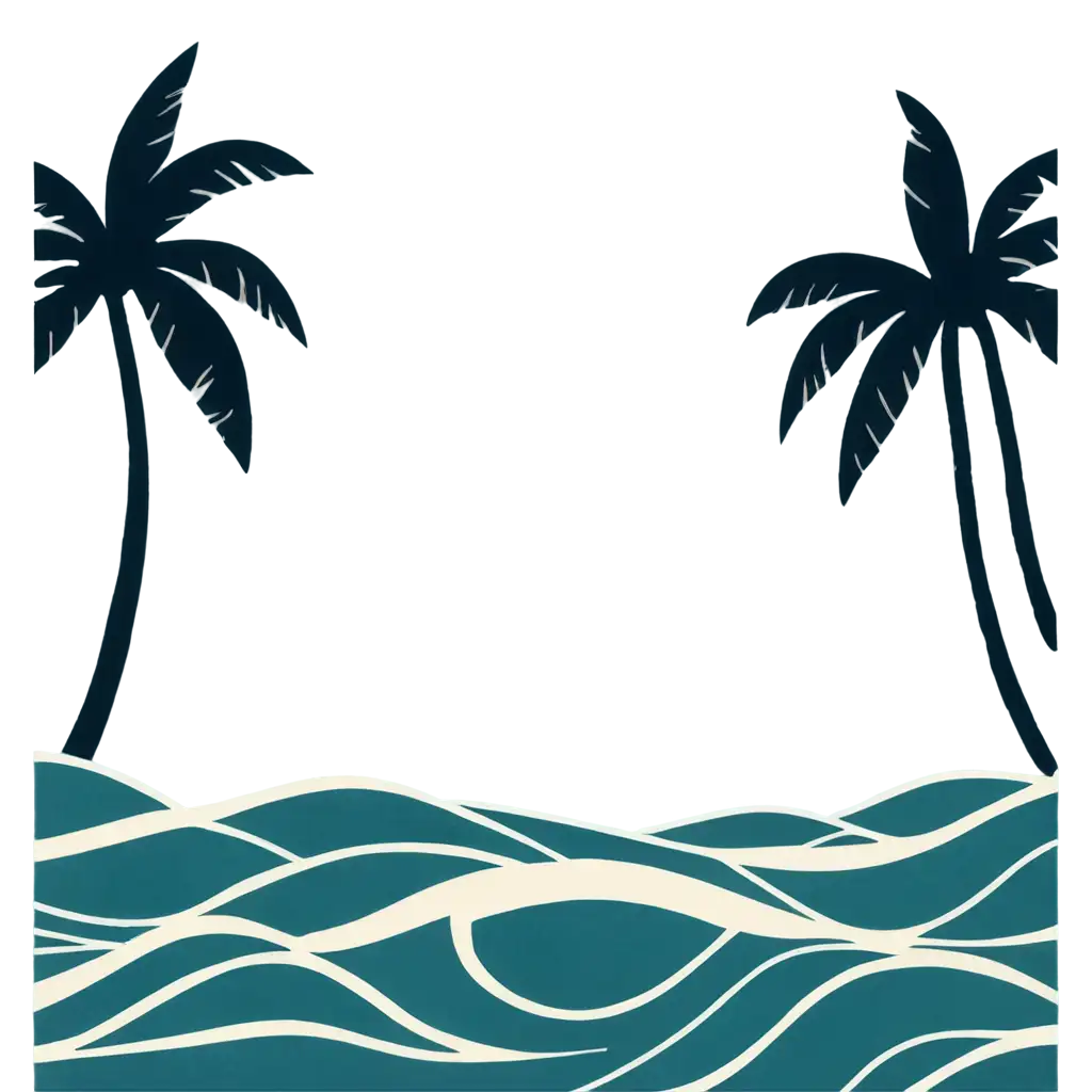 Tropical-PNG-Design-Palm-Trees-Waves-and-Surfboard