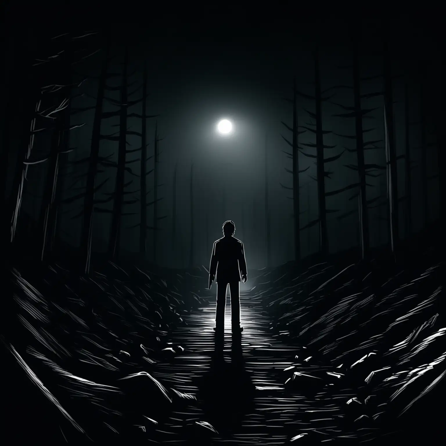 Mysterious-Dark-Forest-Landscape-in-the-Style-of-Alan-Wake