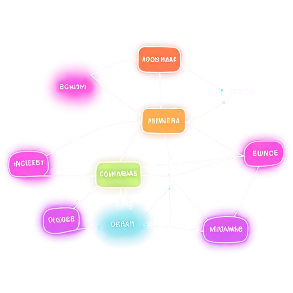 Vibrant-Mindmap-PNG-Image-Featuring-Striking-Neon-Colors-for-AI-Concepts