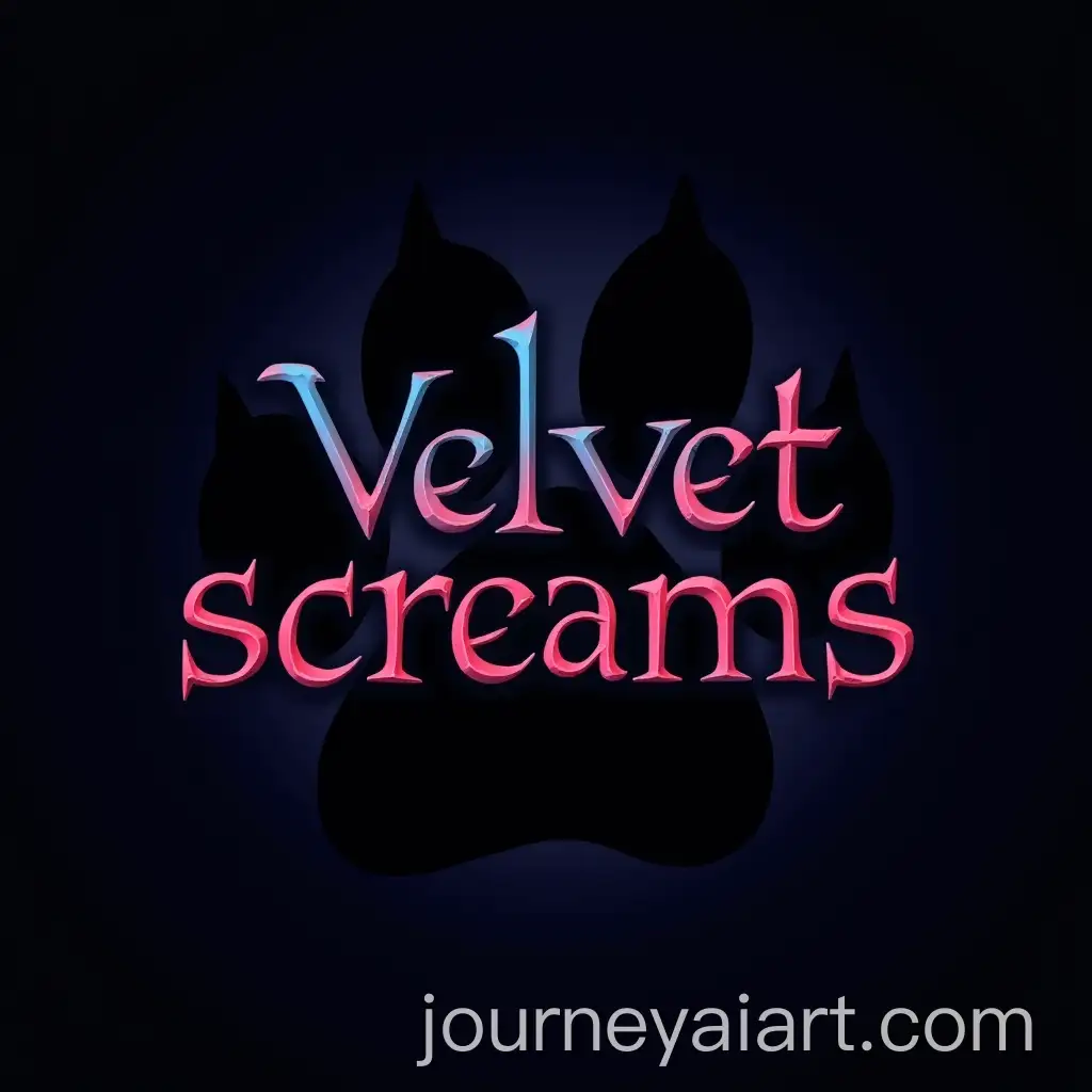 Velvet-Screams-Game-Title-withAI-Art-Prompt-Expansion-Cat-Paw-and-Illuminated-Colors
