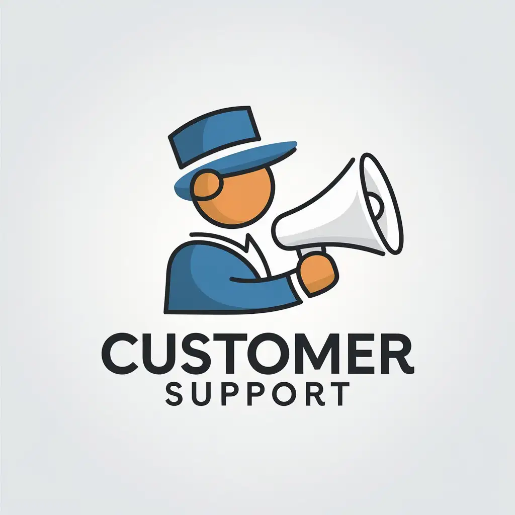 LOGO Design For Customer Support Minimalistic Vector Logo with Assistance Symbol