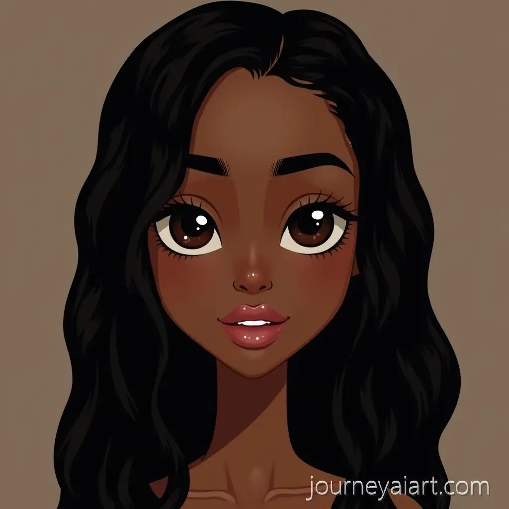 Portrait-of-a-Woman-with-Dark-Caramel-Skin-and-NeatAI-Image-Prompt-Expansion-Black-ShoulderLength-Deadlocks