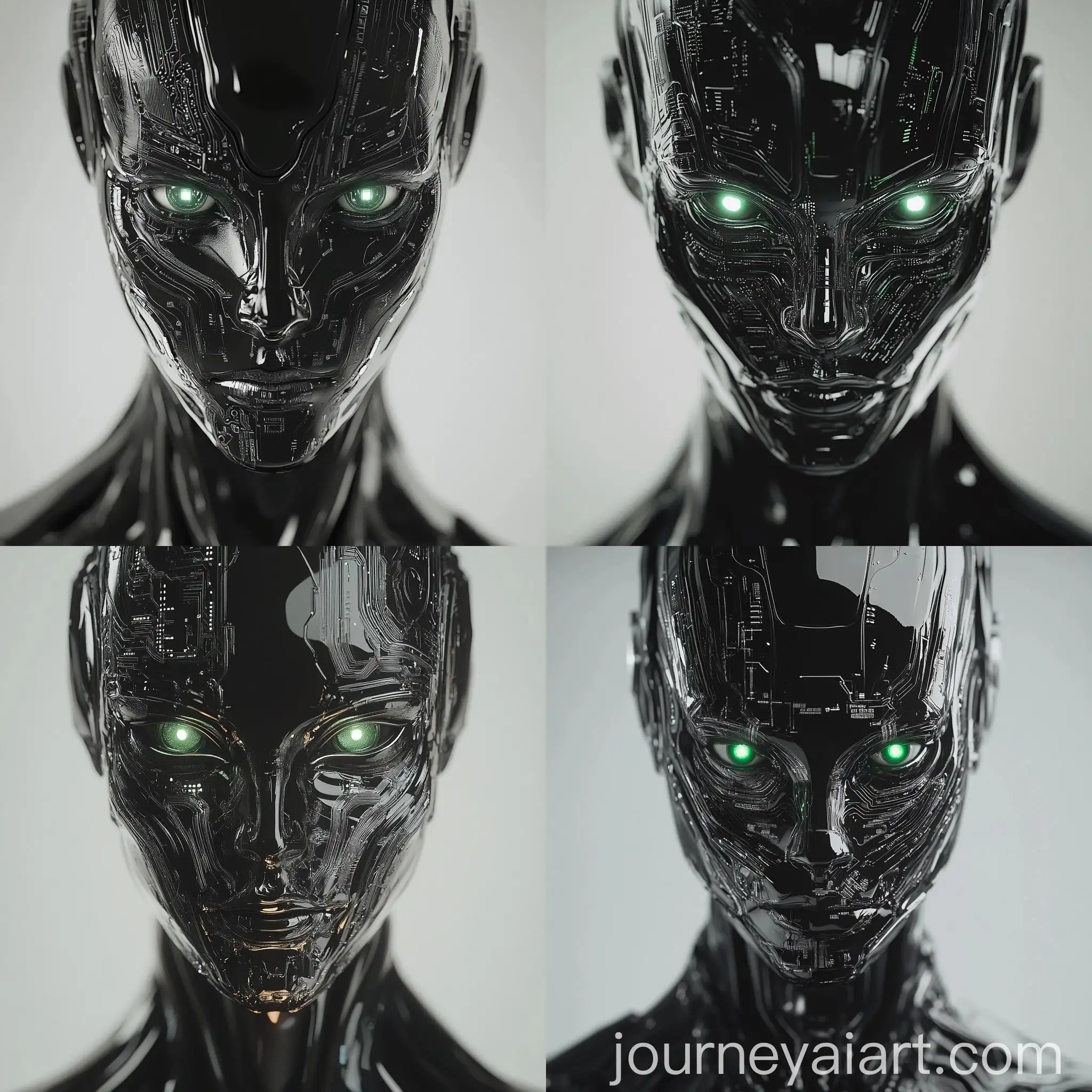 Futuristic-Female-Robot-with-Intricate-Circuitry-Patterns-and-Glowing-Green-Eyes