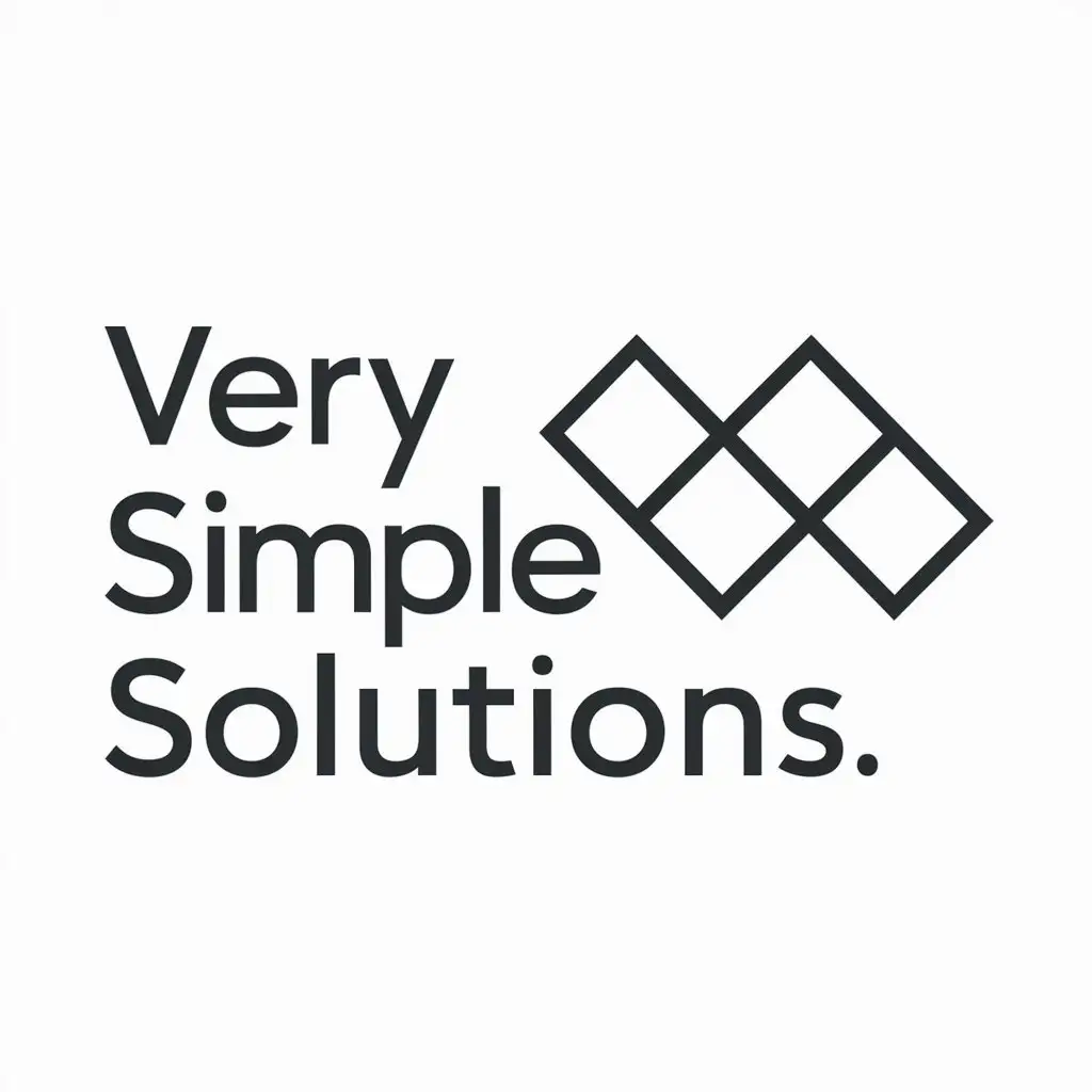 a logo design,with the text "Very Simple Solutions", main symbol:Squares,Moderate,be used in Technology industry,clear background