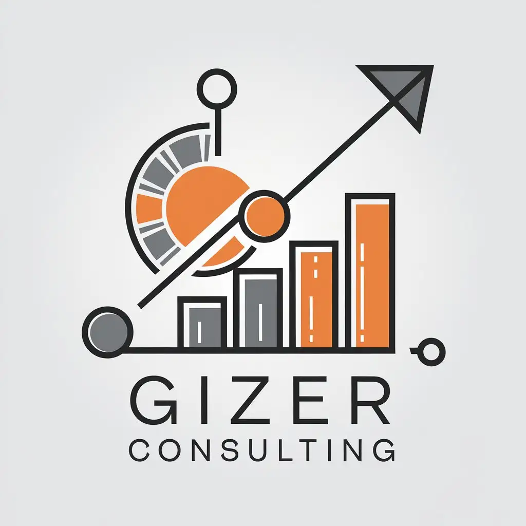 a vector logo design,with the text "Gizer Consulting", main symbol:Diagramm,Moderate,be used in Finance industry,clear background