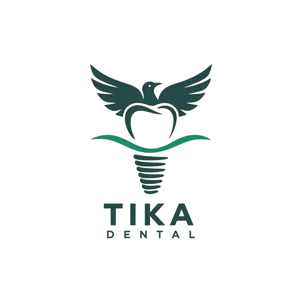 LOGO-Design-for-Tika-Dental-Vector-Logo-with-Implant-Tooth-and-Bird-Symbol