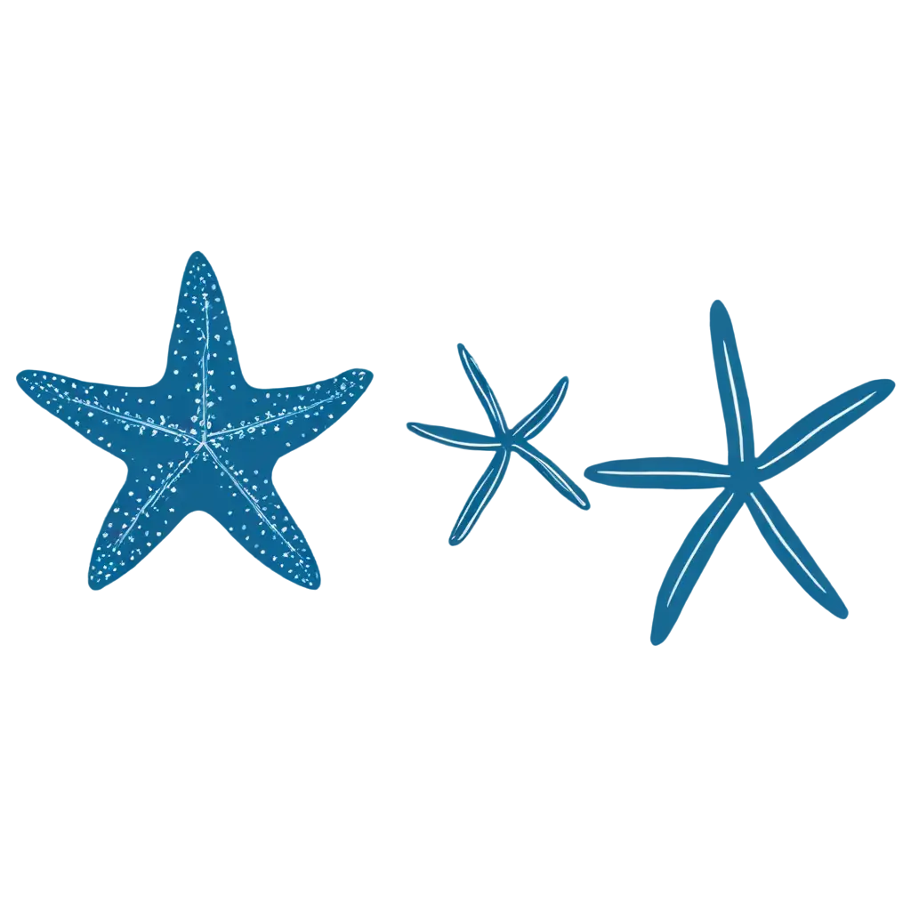 Blue-Starfish-Monochrome-PNG-Illustration-PNG-Image-SEO-Analysis-HighQuality-Image-for-Versatile-Use