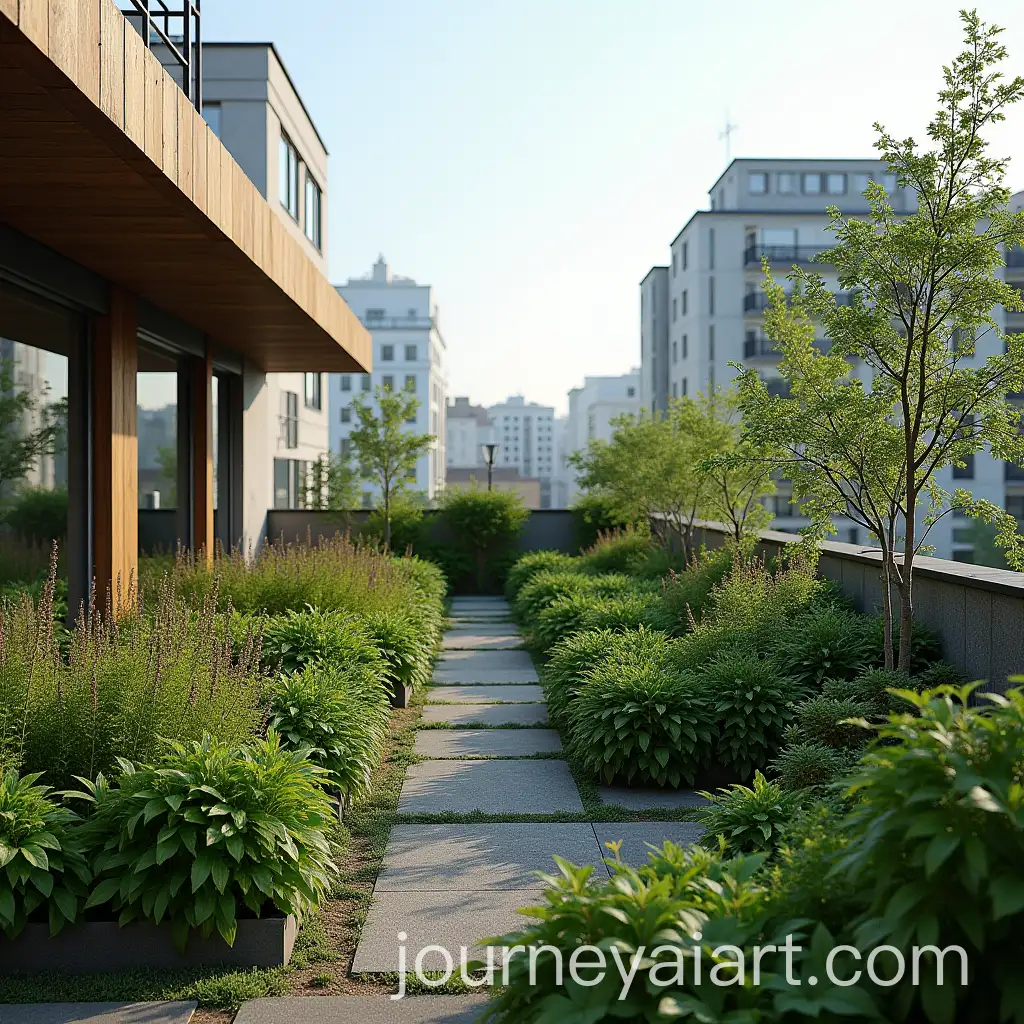 Peaceful-Roof-Garden-with-Blooming-Flowers-and-Greenery